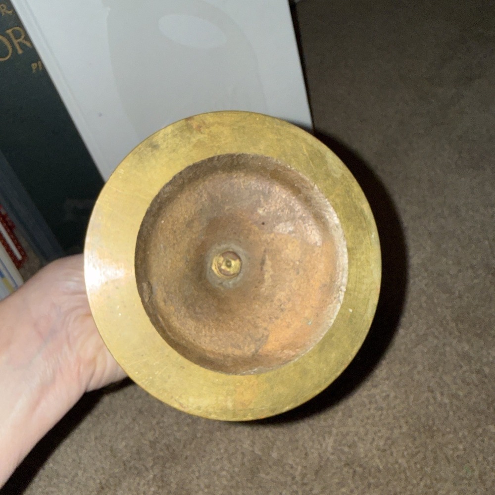 Vintage Brass Menorah 11.5" tall, heavy brass - Picture 8 of 11